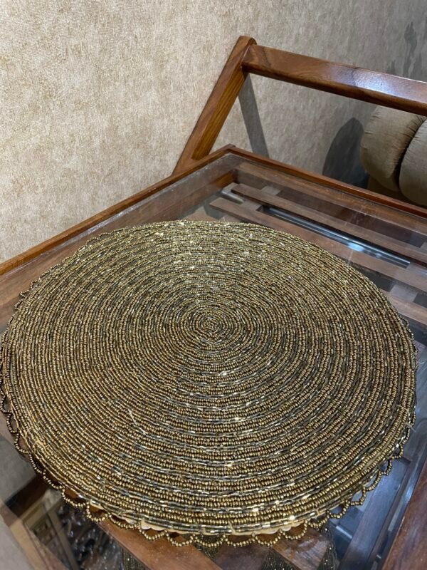 Exquisite Handmade Golden Table Mats for Every Occasion