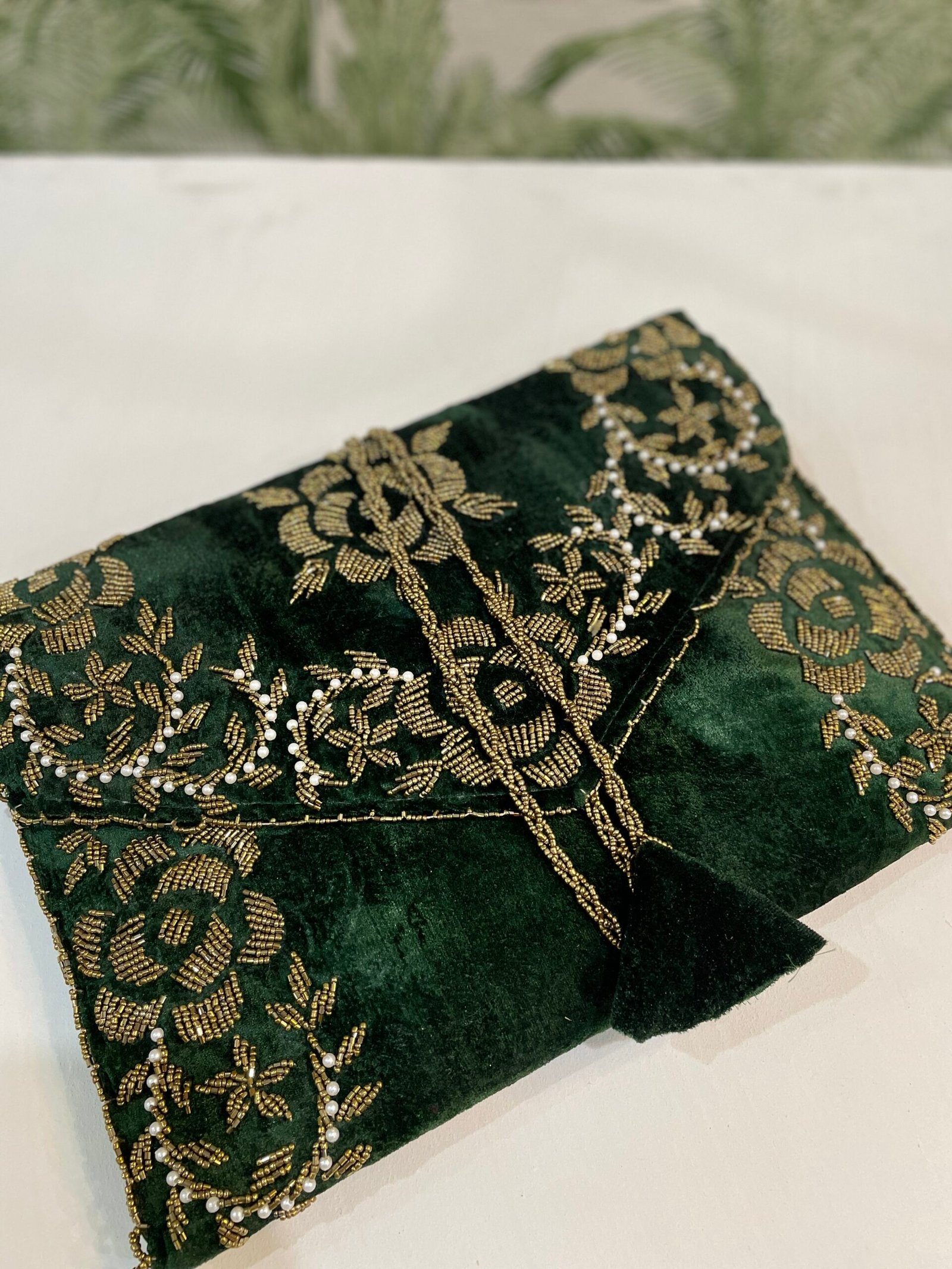 Green Embellished border - Makhmal By Dastkaar