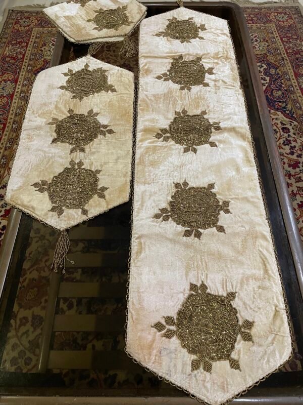 3 Pcs Hand Made Table Runner Set