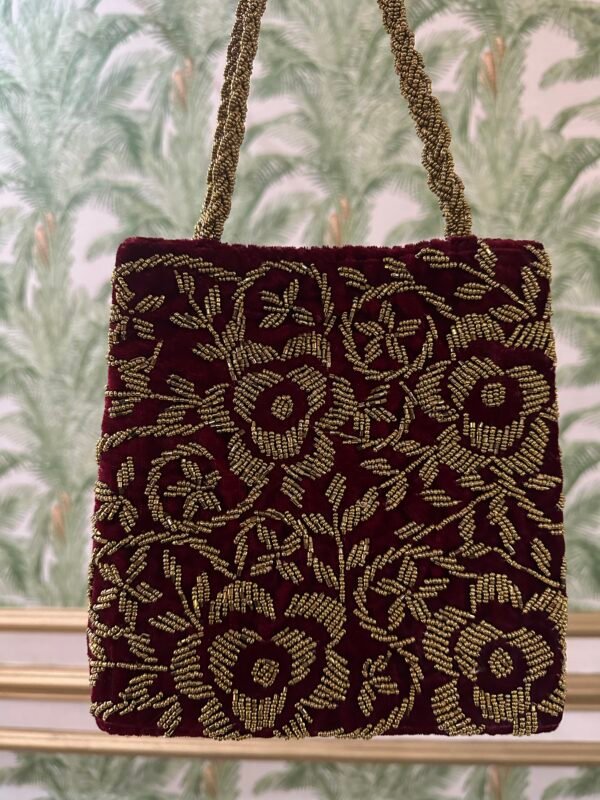 Hand embellished bridal bag