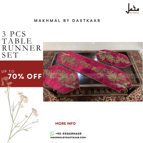 Elegant Handcrafted 3-Piece Runner Set