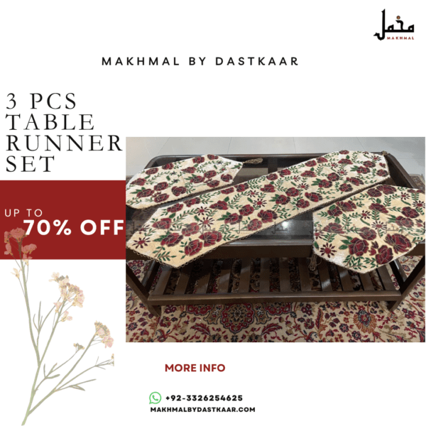 Elegant Handcrafted 3-Piece Runner Set