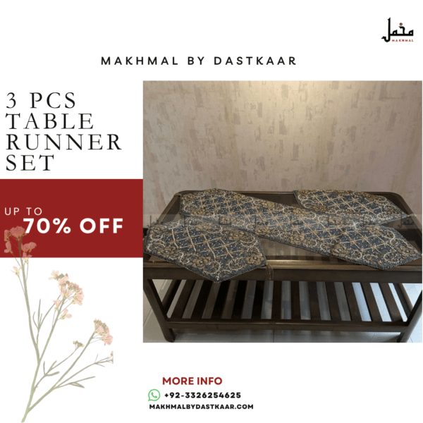 Elegant Handcrafted 3-Piece Runner Set