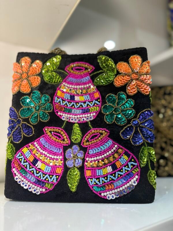 Handmade Beaded Square Bag
