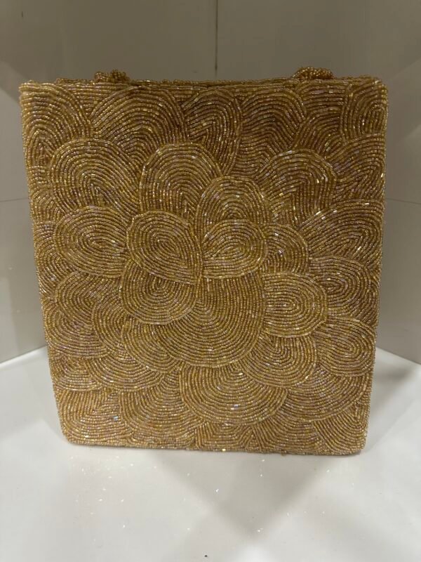 Hand Embellished Gold Bag