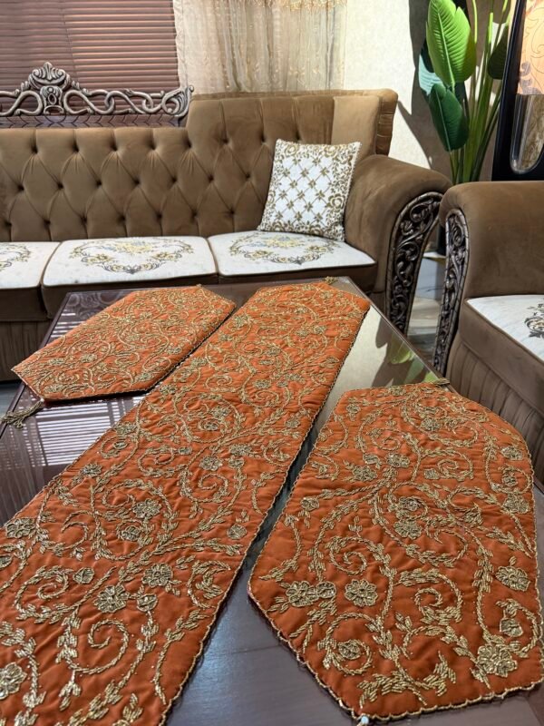 Elegant Handcrafted 3-Piece Runner Set