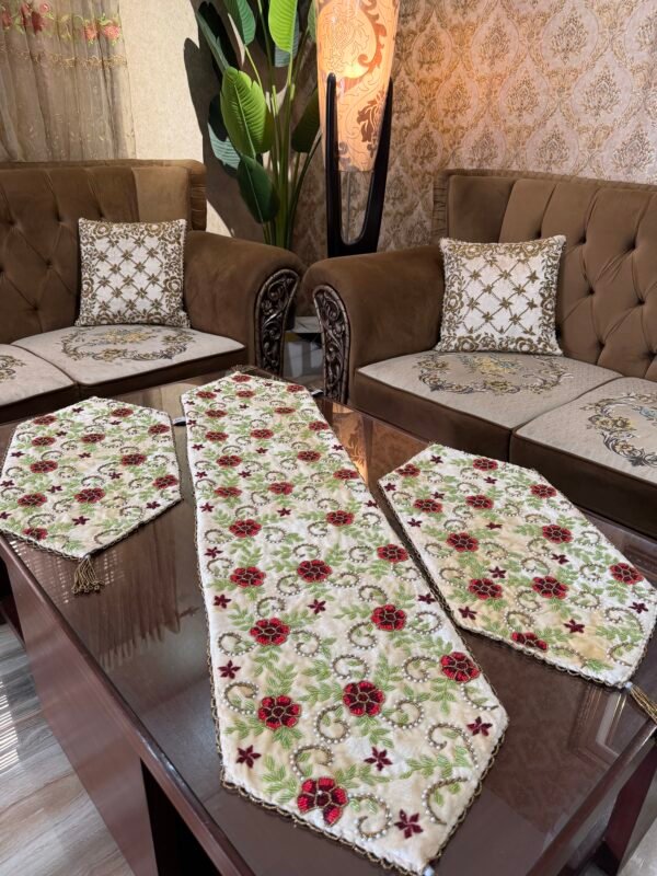 Elegant Handcrafted 3-Piece Runner Set