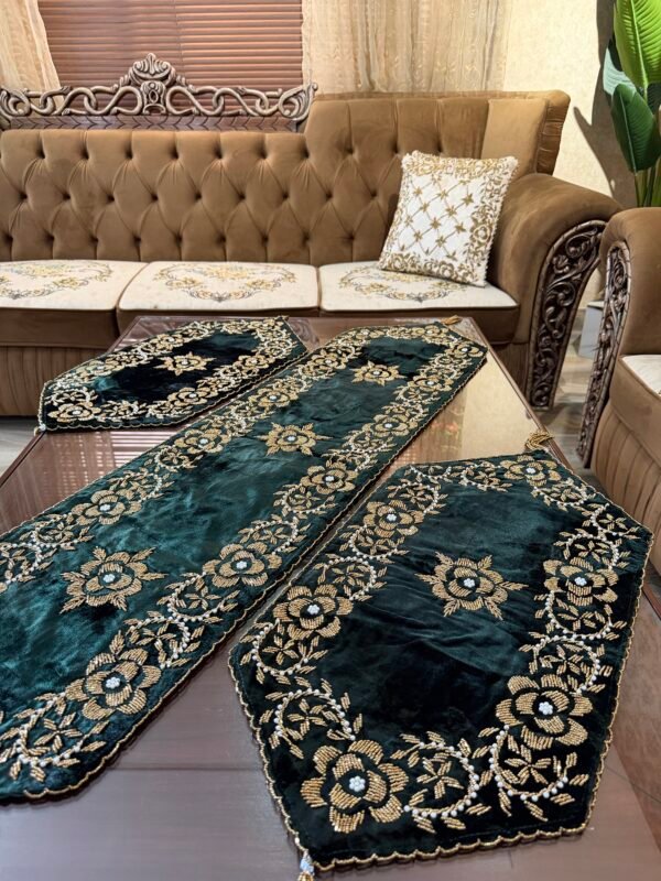 Elegant Handcrafted 3-Piece Runner Set