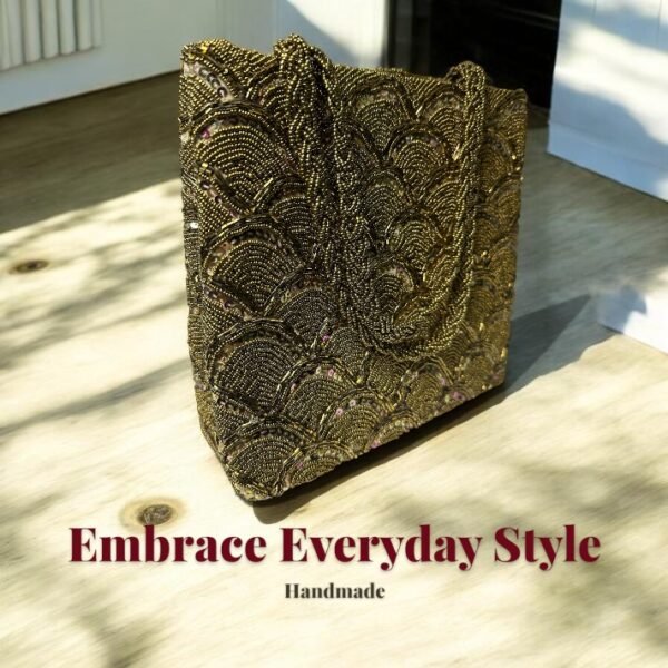 Gold 5D Heavy Embellished Bag