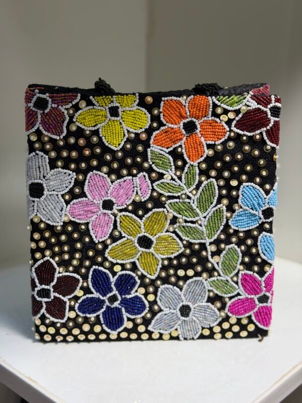 3D Embellished Multi Floral Bag