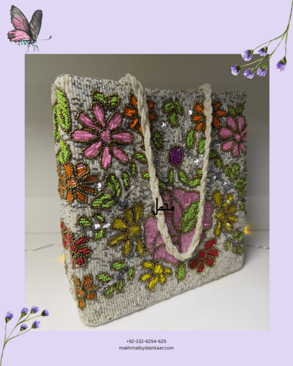 3D Embellished Floral Bag