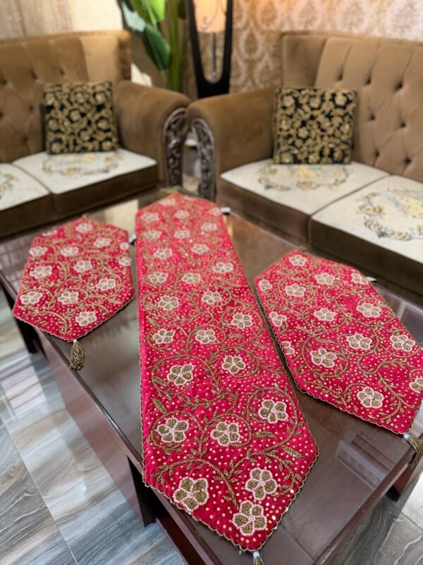 Elegant Handcrafted 3-Piece Runner Set