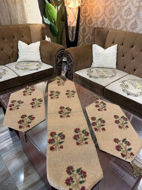 Elegant Handcrafted 3-Piece Runner Set