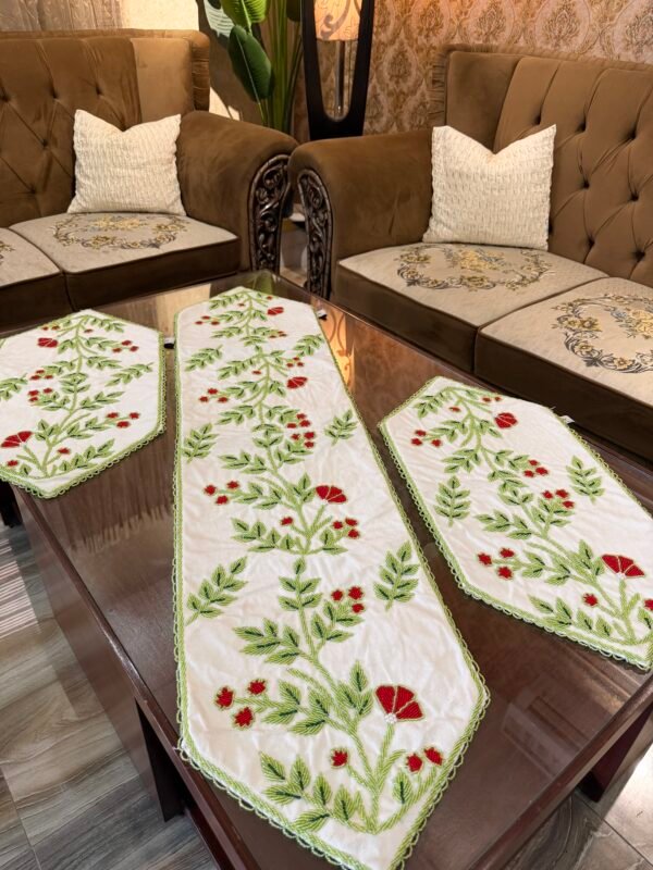 Elegant Handcrafted 3-Piece Runner Set