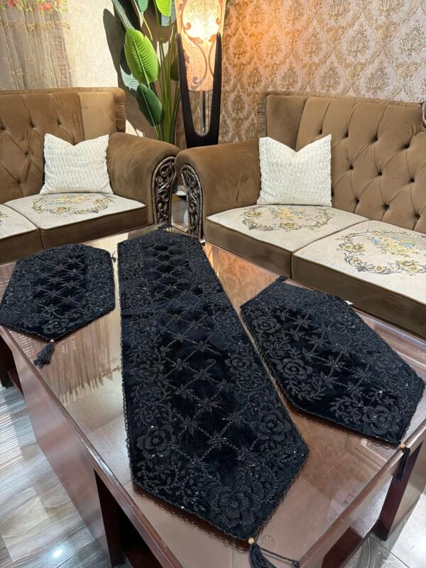 Elegant Handcrafted 3-Piece Runner Set