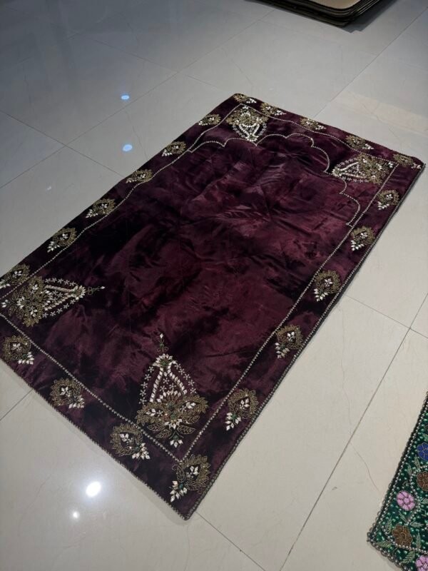 Maroon Hand Crafted Exclusive Prayer Mat