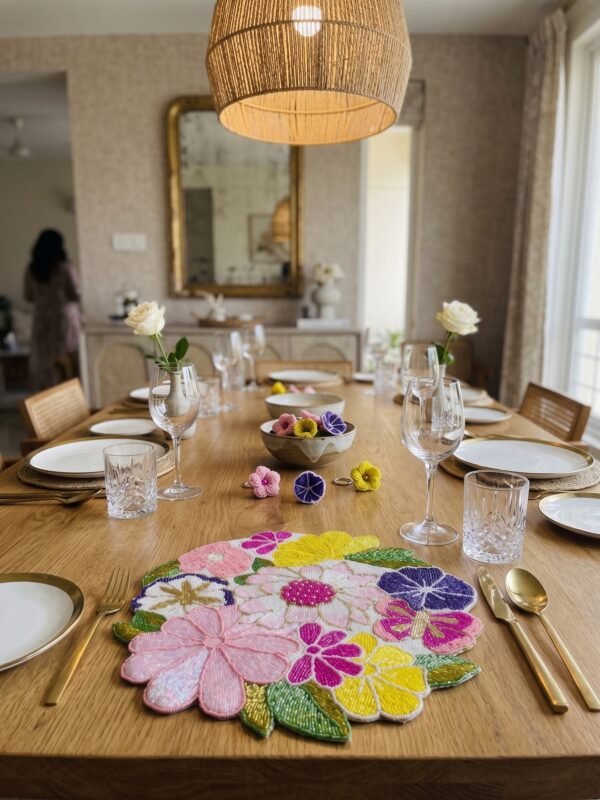 5D Floral Hand Crafted Luxury Table Mat